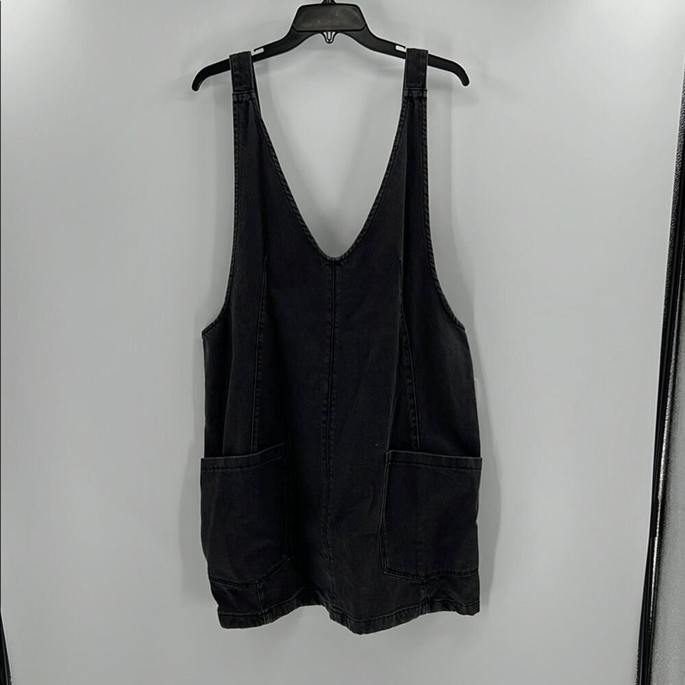 Free People Black Denim Skirt